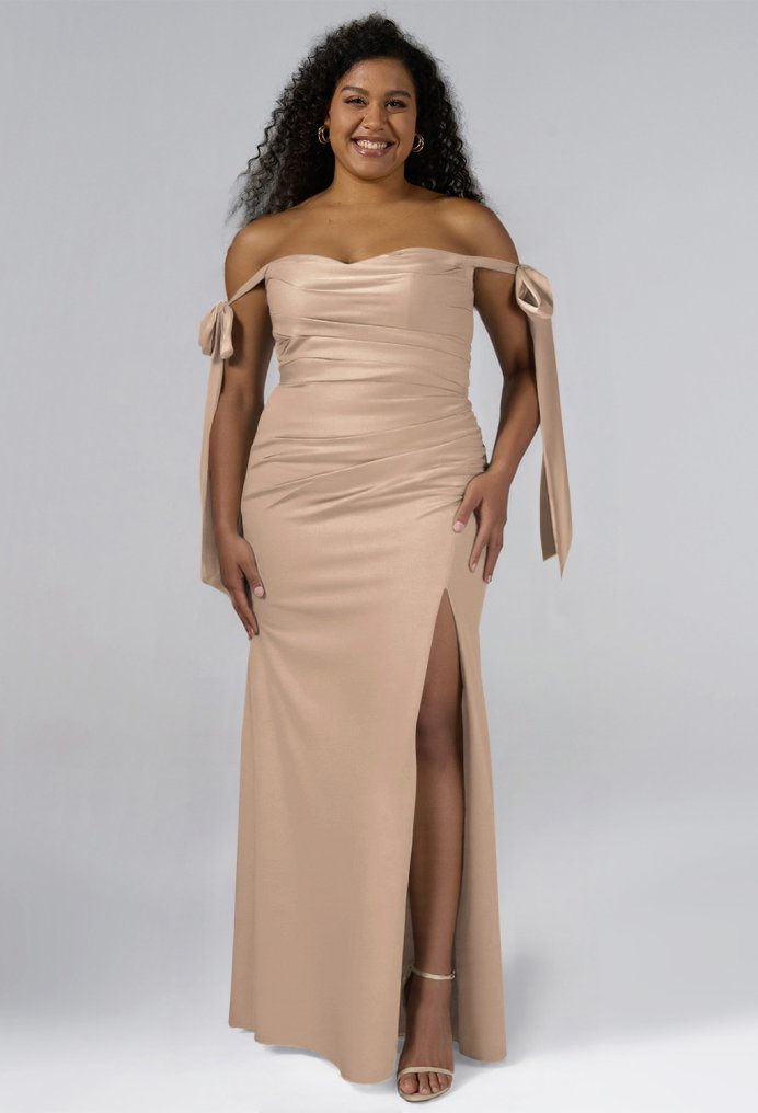 AW Shauna Taupe  Bridesmaid Dresses